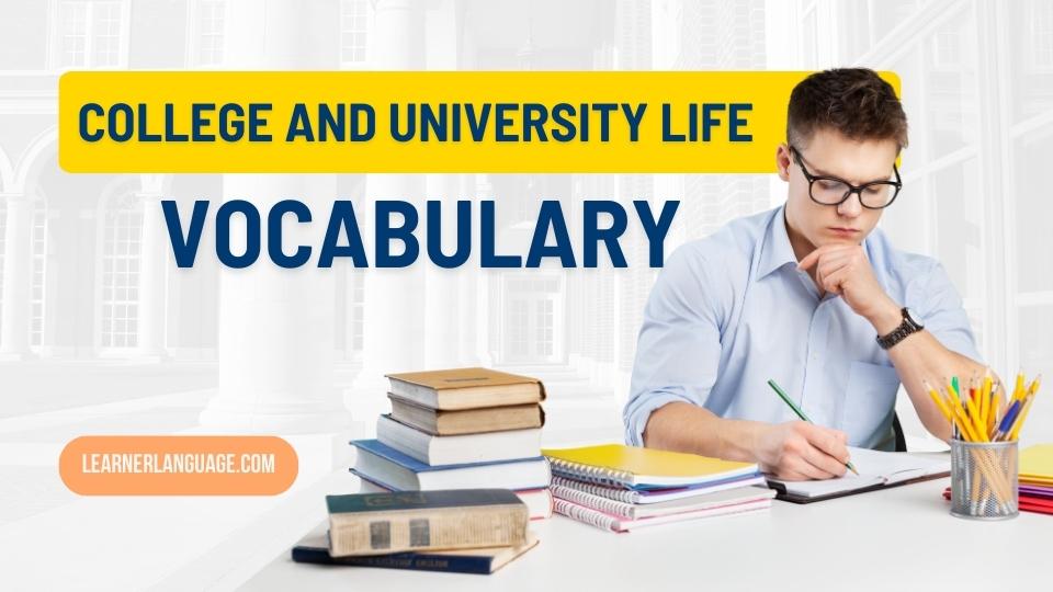 College And University Life Vocabulary Words
