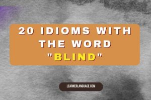 20 idioms with the word blind
